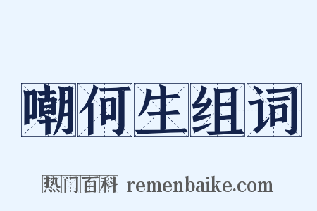 嘲何生组词是什么意思的图片